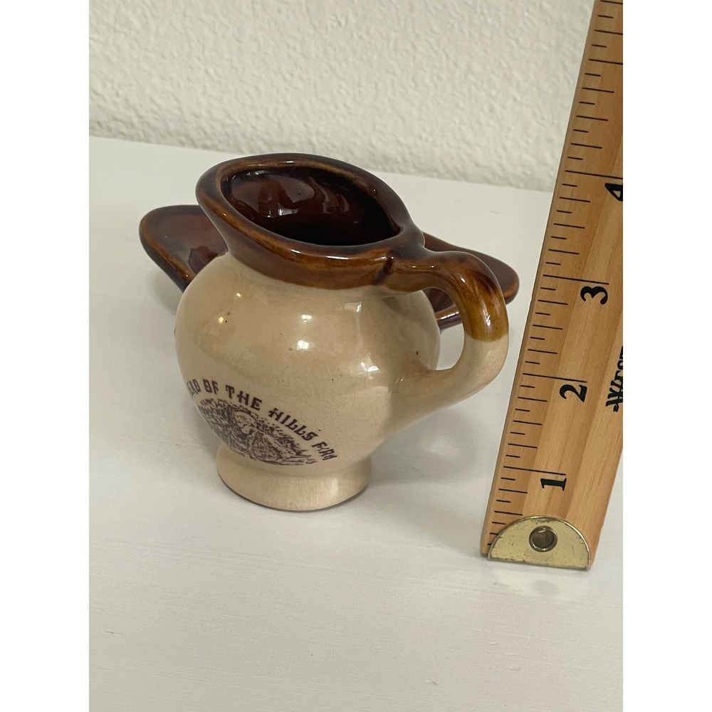 Shepherd of the Hills Farm Miniature Pitcher Basin Set Tan Brown Excellent 3in - Picture 4 of 7